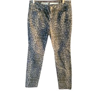 Vintage DKNY JEANS LEGGING 10 Cheetah Print